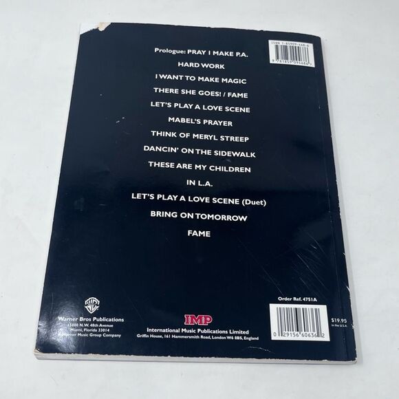 Fame The Musical Piano Vocal Guitar 1997 Vocal Score - Picture 7 of 8